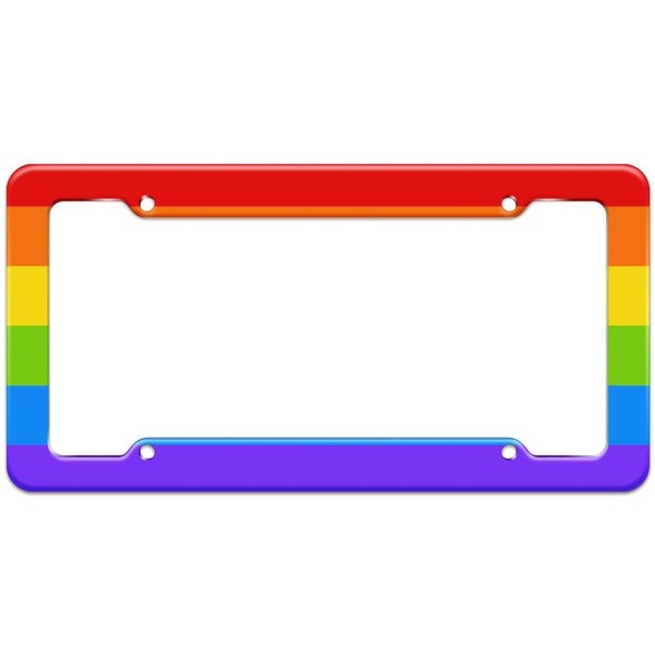 Graphics and More Blank Rainbow LGBTQ Gay Pride Pattern License Plate Frame