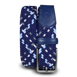 MAD GOLFER Carolina Blue Multicolor Stretch Belt (32)