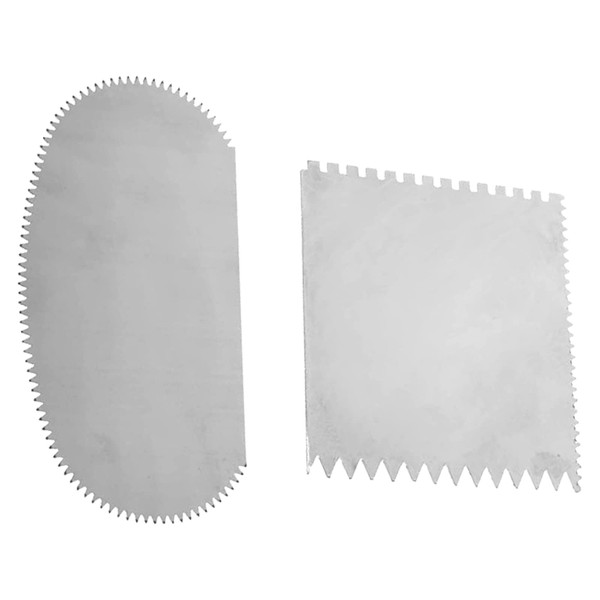 2 Pcs Serrated Scraper Crafts Tool Stainless Steel Pottery Clay