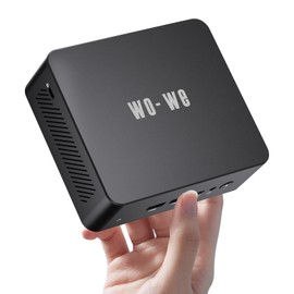 wo-we Mini PC AMD Ryzen 5 3500U (up to 3.70GHz), 8GB DDR4 RAM 256GB M.2 NVME SSD,Dual 4K HDMI, Micro PC, 2.5''SSD, WIFI5,Home, Business