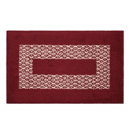 Marina Decoration Decor Luxury Non-Slip Rubber Backing Safety Soft Runner Area Carpet Floor Area Rug Indoor Interior Accent Decorative Mat, Burgundy Color Diamond Design, 20 x 32 Inch