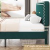 VECELO Queen Size Bed Frame with Adjustable Upholstered Headboard, Wooden
