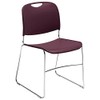 National Public Seating Compact Plastic Stack Chair with Chrome Frame