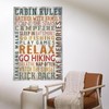Lantern Press 36x54 Inch Giclee Print, Cabin Rules, Rustic Typography