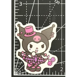 Pink Punk Clown  Kuromi EMO - Vinyl Sanrio Sticker Bomb Cosplay Notebook KAWAII
