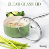 MICHELANGELO Sauce Pan with Lid, Non Stick Saucepan Set of
