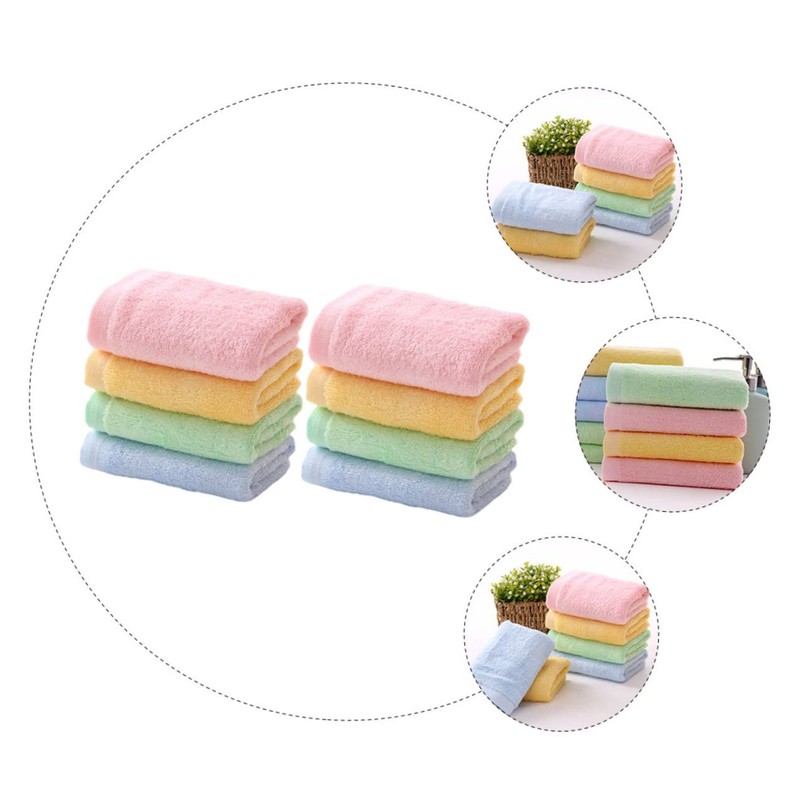 Outanaya 8Pcs Washcloths Soft Absorbent Towels Fluffy and Durable for