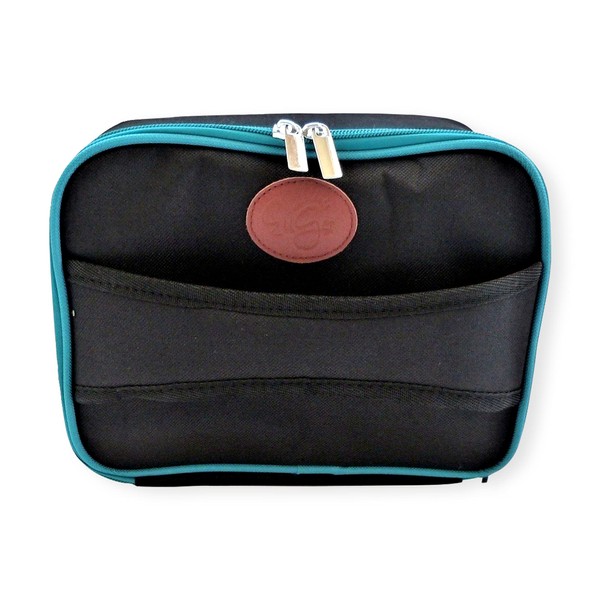 Wherever EuGo - Insulated Diabetes Supplies Travel Case and Organizer, Medical Supplies Bag, 9" x 7" x 3" - Classic Black & Teal