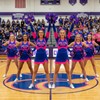 4 Pcs Cheerleading Pom Poms with Baton Handle, Metallic Cheerleader