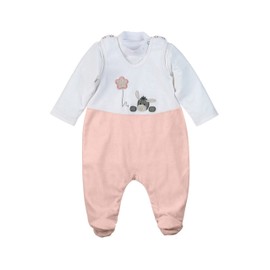 Sterntaler Baby Girls Set Tutina Velluto Emmi, 56 Grenouillère, Blanc, 52 (Taille Fabricant Onesie, White (Weiss 500), 3-6 Months (Size