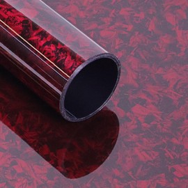 Lypumso Forged Carbon Fiber Vinyl Wrap, Gloss Crushed Stone Car Wrap Vinyl Film Easy Installation with Air Release Technology Auto Car Sticker Decal Sheet (Red, 2ft x 10ft)