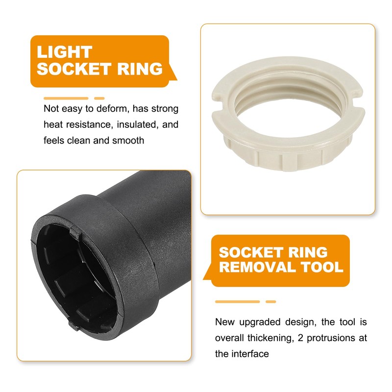 PATIKIL G9 Light Socket Rings Kit, Lamp Shade Holder Adapter