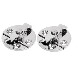 NRC&XRC Marine Grade 316 Stainless Steel 1-3/4"" (45mm) Turn Twist Button Door Catch Latchfor Door Cabinet (2Pack), WJBPROUNDDK45