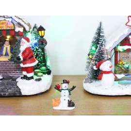 Toyland® Mini Resin Christmas Collectible Ornament - Village Scene Accessories - Xmas Figures (Snowman - 2 X 1.5 Inch).