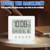 Digital Radio-Controlled Alarm Clock with Thermometer, Alarm Clock Digital with