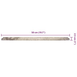 vidaXL Marble Table Top - Gray, Durable, Easy-Clean, Round Shape, Ideal for Indoor Tables, 19.7 Inch Diameter