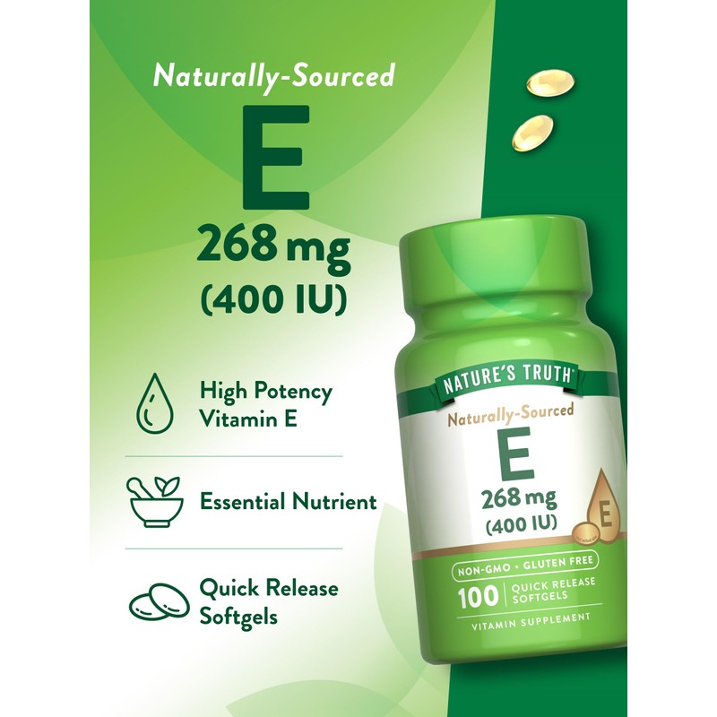 Nature's Truth Vitamin E Softgels | 268mg | 100 Count