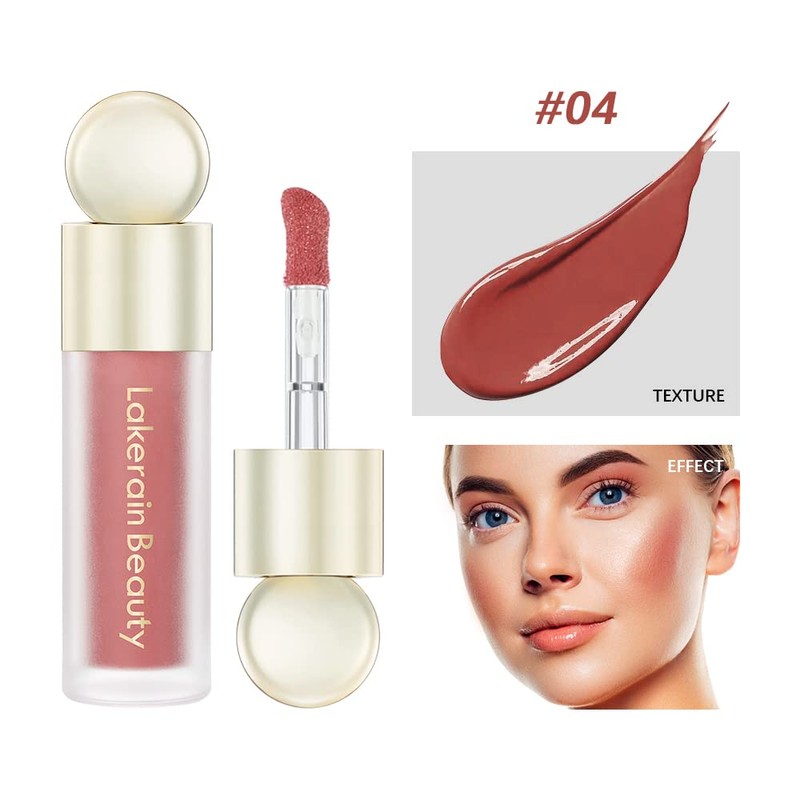 Liquid Blushes, Lightweight Breathable Feel Liquid Blush for Cheeks, Natural