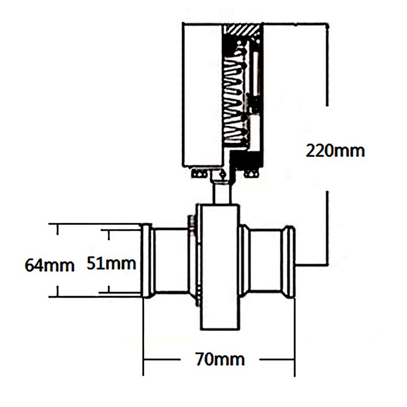 DERNORD 2 Inch Tri Clamp Sanitary Butterfly Valve, Pneumatic Actuator