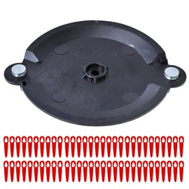 Viitech Cutting Disc Replacement Disc and 100 Pieces Replacement Blade Grass Trimmer Set, Trimmer Disc Cutting Unit Disc/Plastic Replacement Blade for Einhell, Gardol, Gartenmeister, Mr Gardener