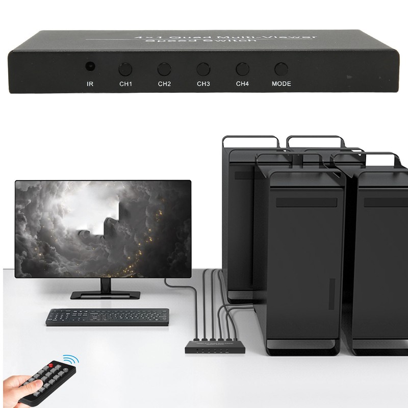 4X1 HD Multimedia Interface Multi Switcher 4 in 1 Out