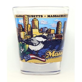 Massachusetts State Wraparound Shot Glass
