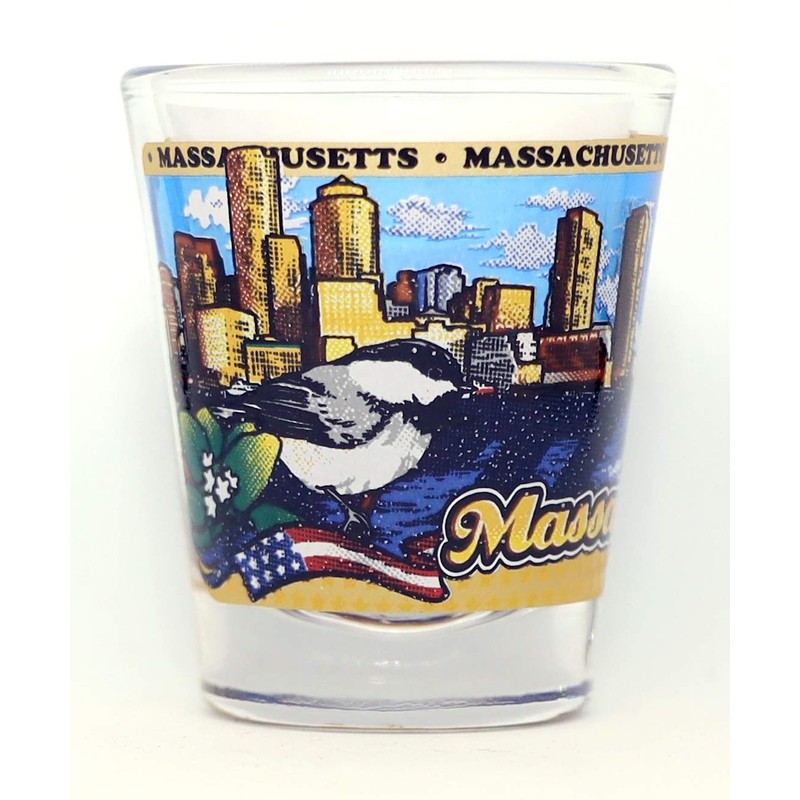 Massachusetts State Wraparound Shot Glass