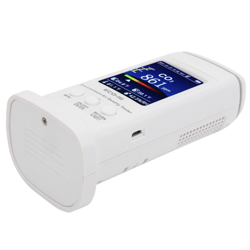 ECO-16 Color Screen CO2 Detector Air Quality Monitor Temperature Humidity