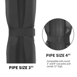 PROGOAL 6FT Tall Round Poles Pad - Basketball Pole Paddings for A 3”x3” 3.5”x3.5” 4”x4” Main Poles,Weather-Resistant UV-Resistant Durable Protection Pole Pads& Safety(2" Thick Foam,Grey)