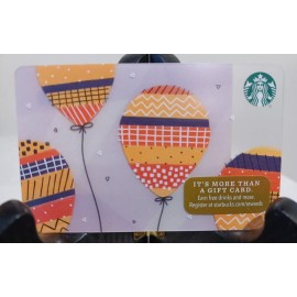 STARBUCKS CARD 2017 "HOLIDAY BALLOONS" COLORFUL~ GREAT PRICE ~ BRAND NEW