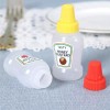 Ccglam 4 Mini Botellas Aderezo Catsup Contenedores Portátiles