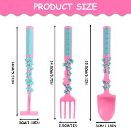 XiangSKY Children Cutlery Set,Garden Fairy Sika Fork Dinner Plate Childrens Cutlery Fork Set Suitable for 1 2 3 4 5 Year Old Toddlers Kids, Forks and Spoon, Pink