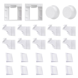 Safety Lock with 2-Piece Key, 10-Piece Lock, 2-Piece Holder, Child Safety Cabinet Lock, Child Safety Cabinet Lock, Children's Door Lock, Cabinet Lock