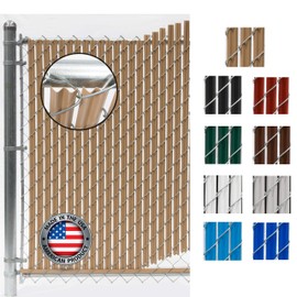 FenceSource Wave Slat (9 Colors) Single Wall Bottom Locking Privacy Slat for 4', 5', 6', 7' and 8' Chain Link Fence (6 ft, Beige)