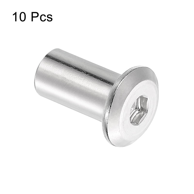sourcing map M6x15mm Hex Socket Head Insert Nut Screw Post