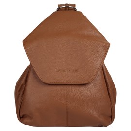 bruno banani Women's Genuine Leather Backpack Spacious Shopper and City Backpack 022130, brown