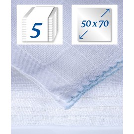 5 Muslin Nappies Boy 50x70 cm Cotton Wash at Up to 95 ° Original Classic Rezzu....