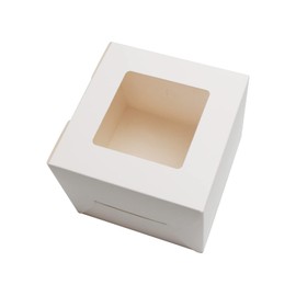 PQZKLDP 12Packs 6x6x5 Inch Bento Cake Box - 6 inch cake Boxes with Window for Cupcakes, Includes Small Cake box, Jute Twine, and Stickers - Mini Cake Box for Celebrations & Desserts