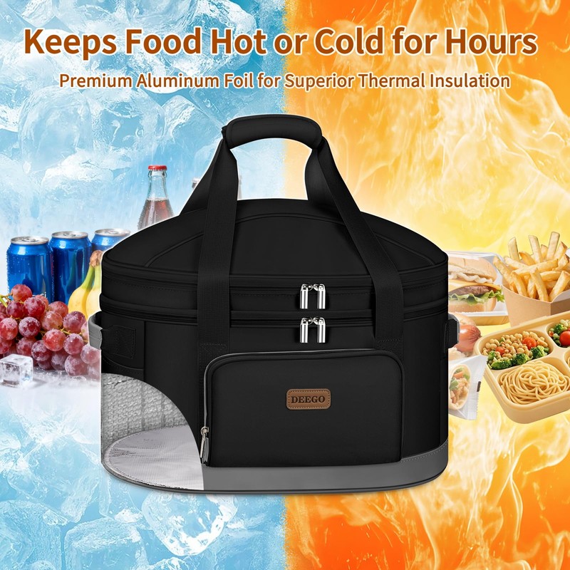DEEGO Carrying Bag for Crock-Pot 6-8 Quart, 2-Layer Slow Cooker
