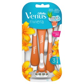 Gillete Venus Riviera Disposable Razors, Pack of 3