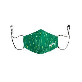 ergobag Children's mouth nose mask for girls and boys, washable at 60 °C, Rambazam Bear - Green,