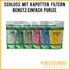 PURIZE Xtra Slim Filters (Purize 250 Pieces Activated Carbon Filters