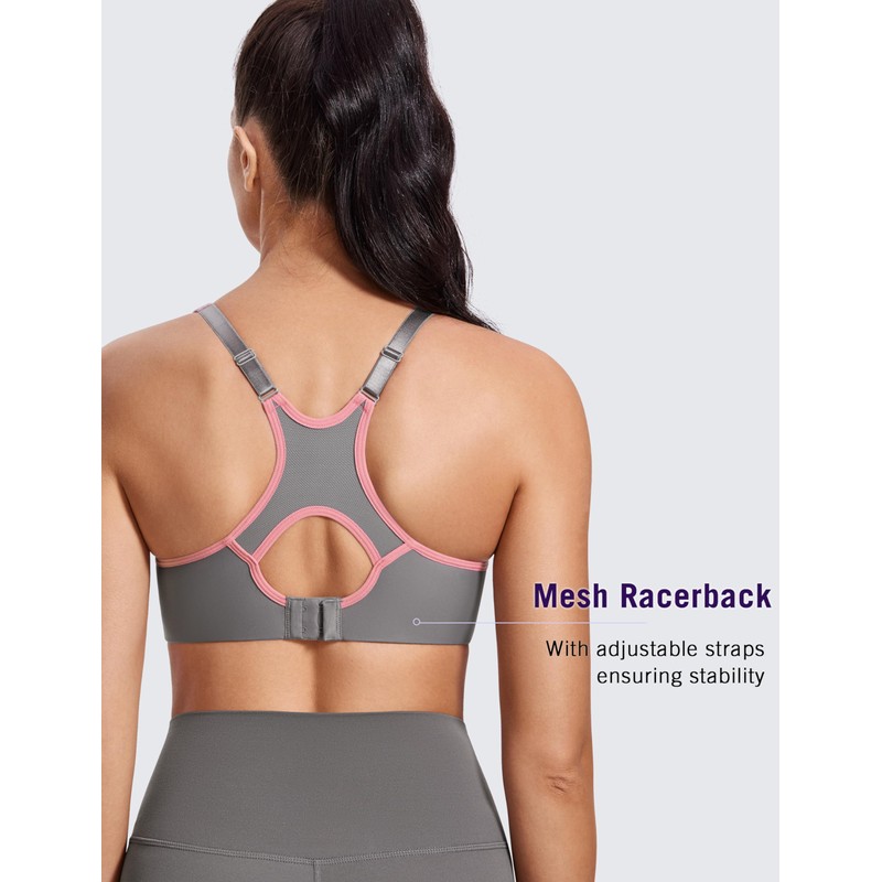 SYROKAN Women's Full Support High Impact Racerback Lightly Lined Underwire