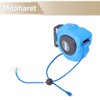 65FT Retractable Extension Cord Reel 12AWG Blue for Wall Installation