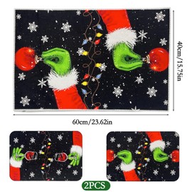 JINGTOPS Tea Towels Christmas Kitchen Towels, Hand Towel Tea Towel Christmas Decoration, Microfibre Towels for Kitchen Drying Towel, Winter Christmas Decoration Indoor Table Decoration 40 x 60 cm (2,