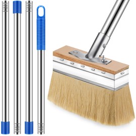 FillTouch Deck Stain Brush with Handle 5.25 ft Long, 7 Inch Stain Brushes for Wood, Deck Wood Stain Applicator, Wide Large Thick Soft Paint Brush, Deck Wood Stain Brush, Masonry Brush