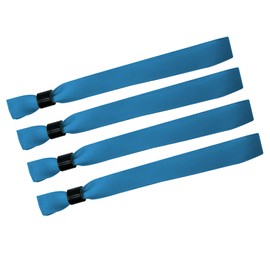 Wristrenyi Cloth Wristbands For Events-100 Pack WaterBlue Fabric Bracelets Wrist Bands for Concerts Festival Admission Party