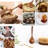 Suuwwn Natural Wooden Spoons, Set of 4 Wooden Spoons, Tablespoons,