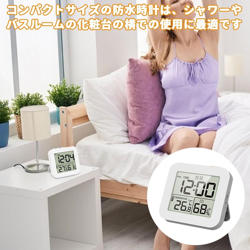 EsiFare Alarm Clock Watch Temperature Humidity Hygrometer Digital Clock Table