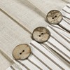 DOSLY IDÉES Farmhouse Shower Curtain,Beige and Brown Stripe,Button Curtain,Linen and